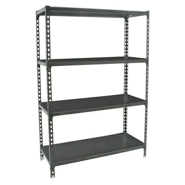 BAUHAUS Simonrack Simonclick Metallregal Mega L X B X H: 30 X 120 X 150 Cm, Traglast: 180 Kg/Boden, Anzahl Böden: 4 Stk., Stecken, Anthrazit 1