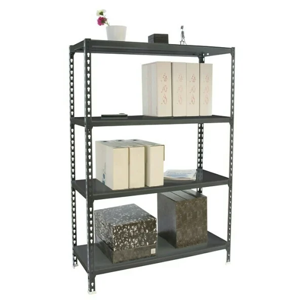 BAUHAUS Simonrack Simonclick Metallregal Mega L X B X H: 30 X 120 X 150 Cm, Traglast: 180 Kg/Boden, Anzahl Böden: 4 Stk., Stecken, Anthrazit 3