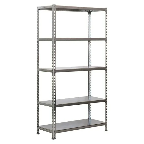 BAUHAUS Simonrack Simonclick Metallregal Super Plus L X B X H: 40 X 110 X 200 Cm, Traglast: 180 Kg/Boden, Anzahl Böden: 5 Stk., Stecken, Silber 1