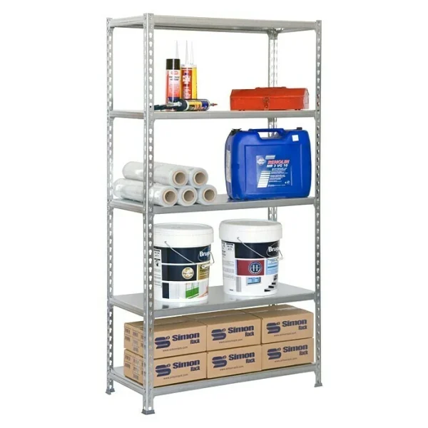 BAUHAUS Simonrack Simonclick Metallregal Super Plus L X B X H: 40 X 110 X 200 Cm, Traglast: 180 Kg/Boden, Anzahl Böden: 5 Stk., Stecken, Silber 3