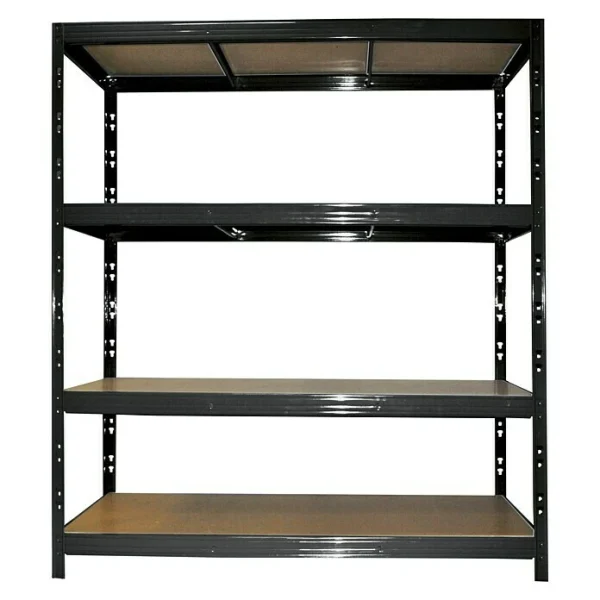 BAUHAUS Metall-Schwerlastregal XXL L X B X H: 60 X 160 X 185 Cm, Traglast: 350 Kg/Boden, Anzahl Böden: 4 Stk., Stecken, Schwarz 1