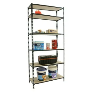 BAUHAUS Simonrack Maderclick Metallregal Mega Plus L X B X H: 40 X 120 X 250 Cm, Traglast: 150 Kg/Boden, Anzahl Böden: 6 Stk., Stecken, Anthrazitgrau 6