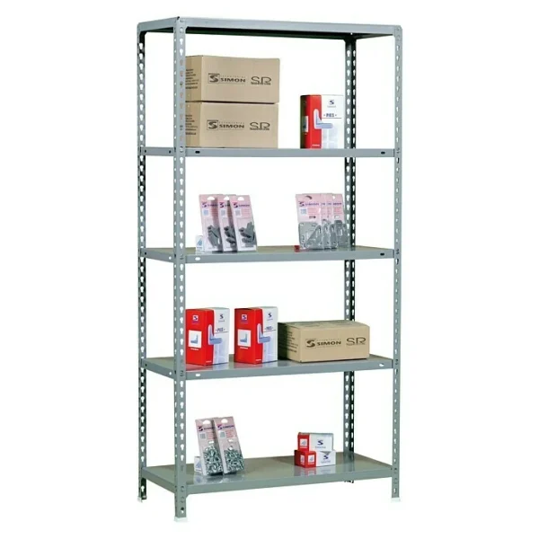 BAUHAUS Simonrack Simonclick Metallregal L X B X H: 30 X 80 X 180 Cm, Traglast: 150 Kg/Boden, Anzahl Böden: 5 Stk., Stecken, Grau 3