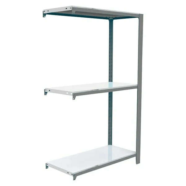 BAUHAUS Simonrack Simonoffice Aktenregal Anbauelement L X B X H: 30 X 90 X 100 Cm, Traglast: 200 Kg/Boden, Anzahl Böden: 3, Grau 1