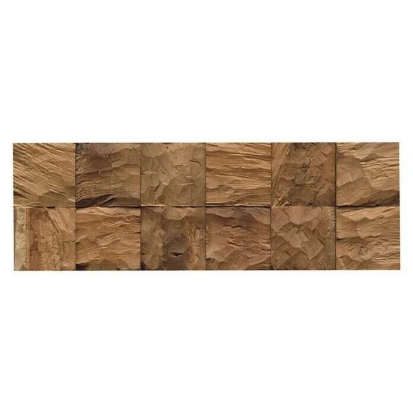 BAUHAUS Indo Holzpaneel 3D Wall Diamondwood Cube Nature Teak, 552 X 184 X 10 Mm, 10 Paneele 1