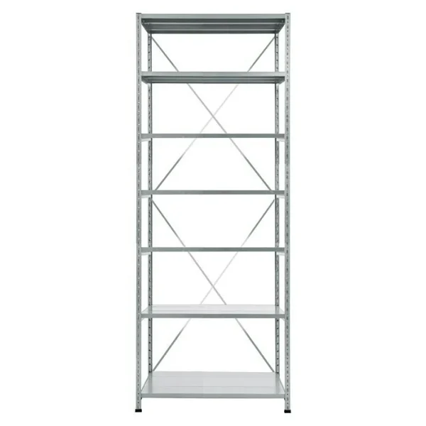 BAUHAUS Scholz Metall-Lagerregal Grundelement Länge: 200 Mm, Breite: 850 Mm, Höhe: 3.000 Mm, Traglast: 100 Kg/Boden, Anzahl Böden: 7 Stk. 1