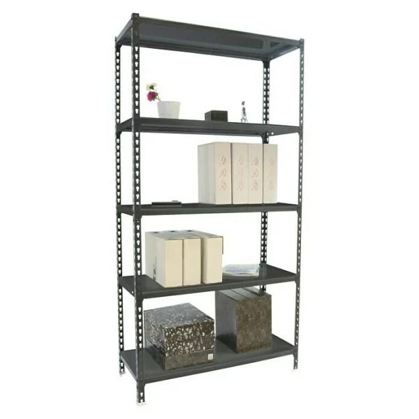 BAUHAUS Simonrack Simonclick Metallregal L X B X H: 50 X 90 X 180 Cm, Traglast: 180 Kg/Boden, Anzahl Böden: 5 Stk., Stecken, Anthrazit 3