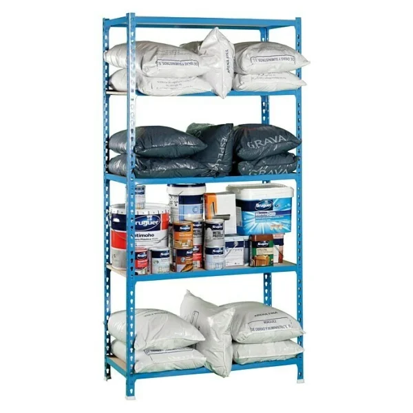 BAUHAUS Simonrack Maderclick Metallregal L X B X H: 40 X 90 X 180 Cm, Traglast: 150 Kg/Boden, Anzahl Böden: 5, Stecken, Blau 3