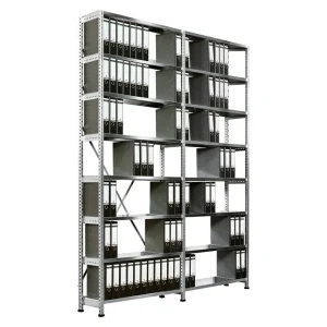 BAUHAUS Scholz Aktenregal Grundelement Länge: 1.250 Mm, Breite: 300 Mm, Höhe: 2.640 Mm, Traglast: 60 Kg/Boden, Anzahl Böden: 8 Stk. 10