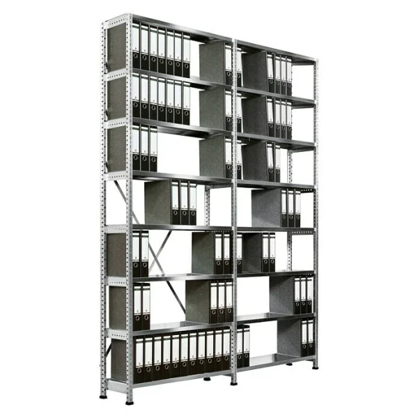 BAUHAUS Scholz Aktenregal Grundelement Länge: 1.250 Mm, Breite: 300 Mm, Höhe: 2.640 Mm, Traglast: 60 Kg/Boden, Anzahl Böden: 8 Stk. 3