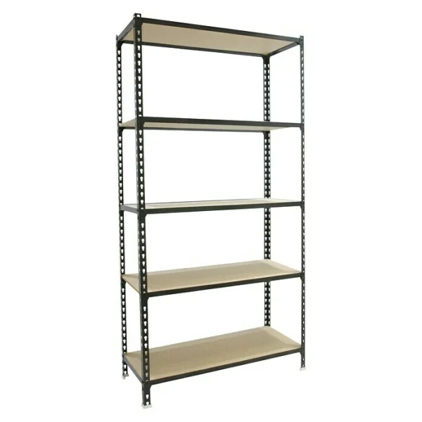 BAUHAUS Simonrack Maderclick Metallregal Plus L X B X H: 30 X 100 X 200 Cm, Traglast: 150 Kg/Boden, Anzahl Böden: 5, Stecken, Anthrazitgrau 1