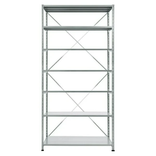BAUHAUS Scholz Metall-Lagerregal Grundelement Länge: 600 Mm, Breite: 1.250 Mm, Höhe: 3.000 Mm, Traglast: 180 Kg/Boden, Anzahl Böden: 7 Stk. 1