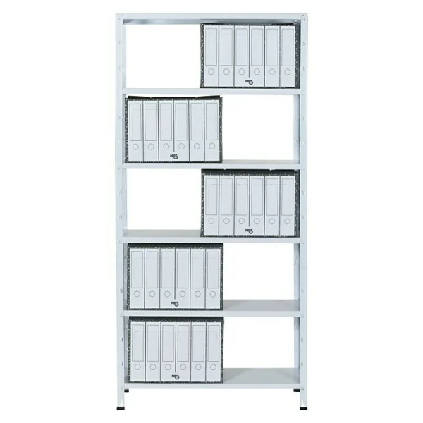 BAUHAUS Regalux Aktenregal Office 100 30 X 100 X 209 Cm, Traglast: 60 Kg/Boden, Weiß 5