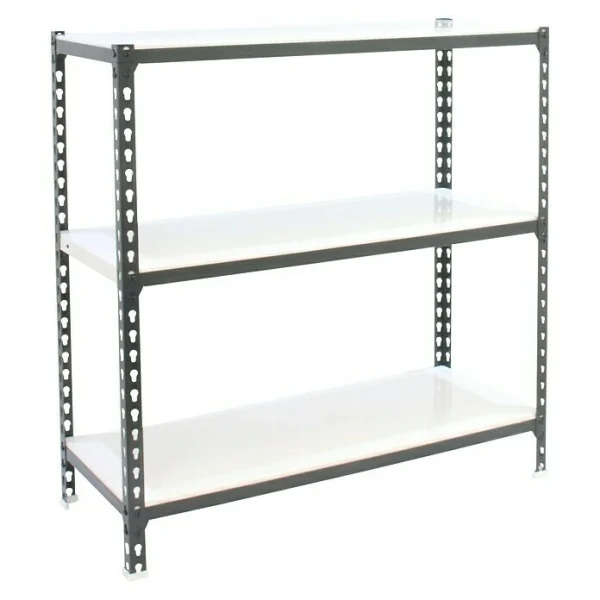 BAUHAUS Simonrack Simonclick Metallregal L X B X H: 50 X 90 X 100 Cm, Traglast: 180 Kg/Boden, Anzahl Böden: 3 Stk., Stecken, Anthrazit/Weiß 1