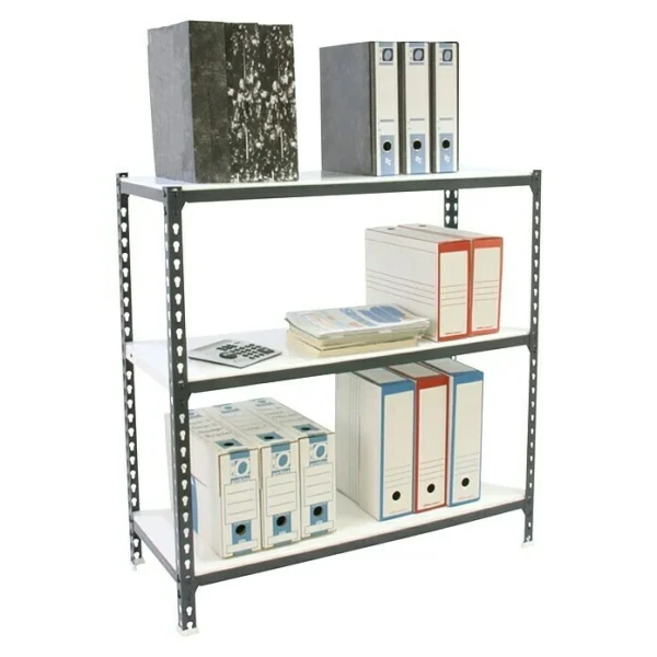 BAUHAUS Simonrack Simonclick Metallregal L X B X H: 50 X 90 X 100 Cm, Traglast: 180 Kg/Boden, Anzahl Böden: 3 Stk., Stecken, Anthrazit/Weiß 3
