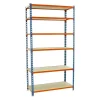 BAUHAUS Simonrack Maderclick Metallregal Mega Plus L X B X H: 40 X 120 X 250 Cm, Traglast: 150 Kg/Boden, Anzahl Böden: 6 Stk., Stecken, Blau/Orange 22