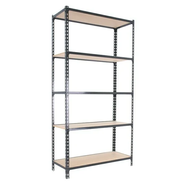 BAUHAUS Simonrack Maderclick Metallregal Plus L X B X H: 50 X 100 X 200 Cm, Traglast: 150 Kg/Boden, Anzahl Böden: 5, Stecken, Anthrazitgrau 1