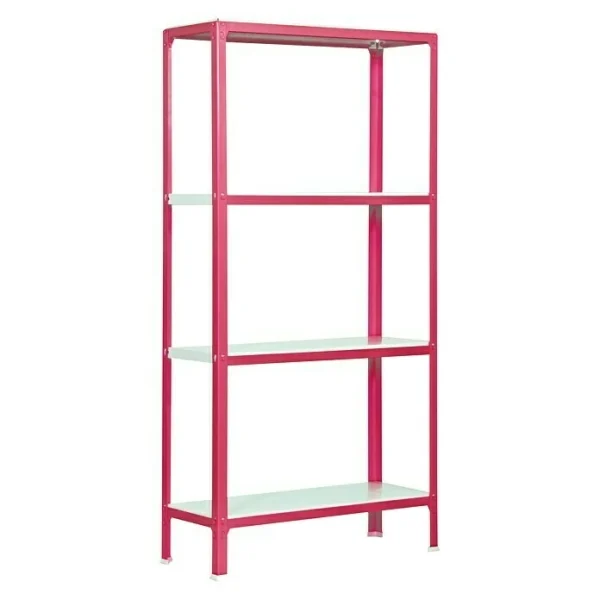 BAUHAUS Simonrack Homeclick Metallregal Mini L X B X H: 40 X 80 X 160 Cm, Traglast: 150 Kg/Boden, Anzahl Böden: 4 Stk., Rosa 1