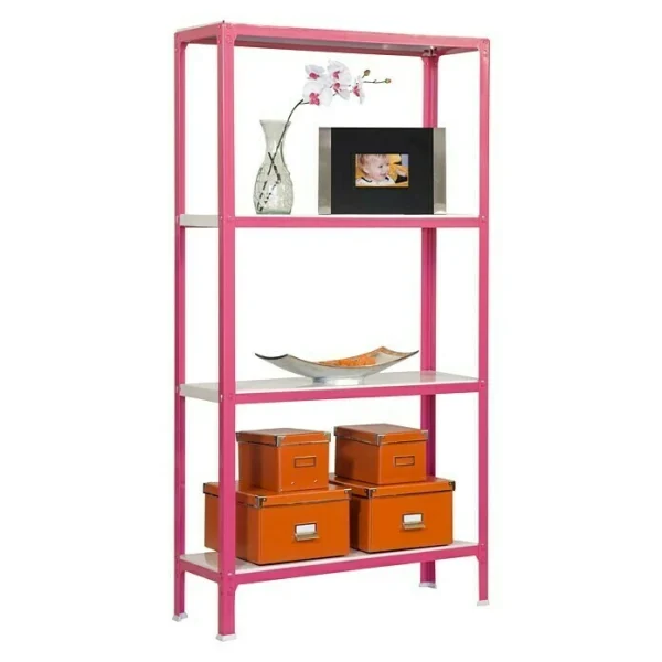 BAUHAUS Simonrack Homeclick Metallregal Mini L X B X H: 40 X 80 X 160 Cm, Traglast: 150 Kg/Boden, Anzahl Böden: 4 Stk., Rosa 3