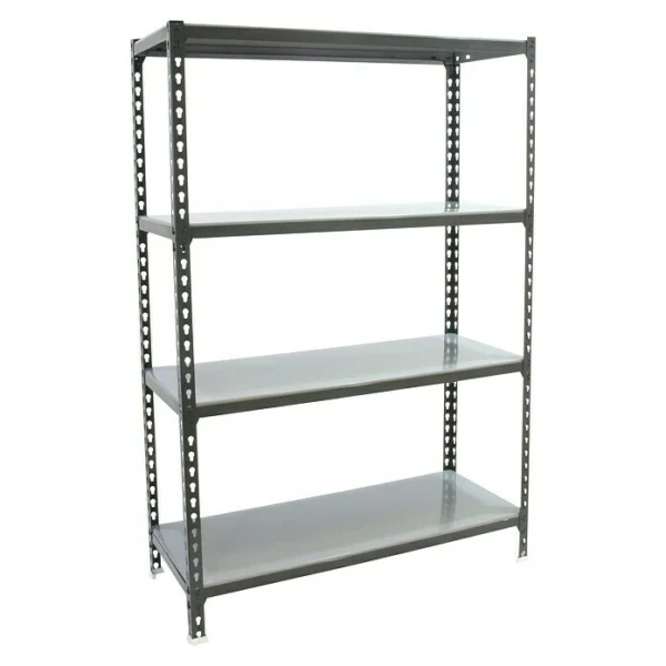 BAUHAUS Simonrack Simonclick Metallregal Super Plus L X B X H: 40 X 110 X 150 Cm, Traglast: 180 Kg/Boden, Anzahl Böden: 4 Stk., Stecken, Anthrazit/Silber 1