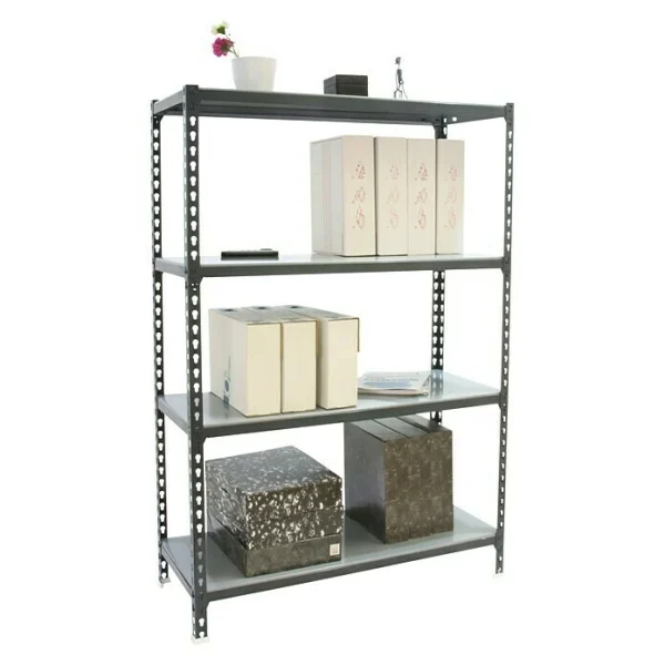 BAUHAUS Simonrack Simonclick Metallregal Super Plus L X B X H: 40 X 110 X 150 Cm, Traglast: 180 Kg/Boden, Anzahl Böden: 4 Stk., Stecken, Anthrazit/Silber 3