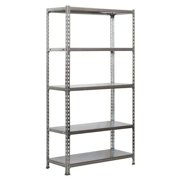 BAUHAUS Simonrack Simonclick Metallregal L X B X H: 40 X 90 X 180 Cm, Traglast: 150 Kg/Boden, Anzahl Böden: 5 Stk., Stecken, Silber 1