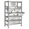 BAUHAUS Scholz System Metall-Registraturregal Grundelement 430 X 850 X 1.920 Mm, Traglast: 100 Kg/Rahmen, Stecken 13